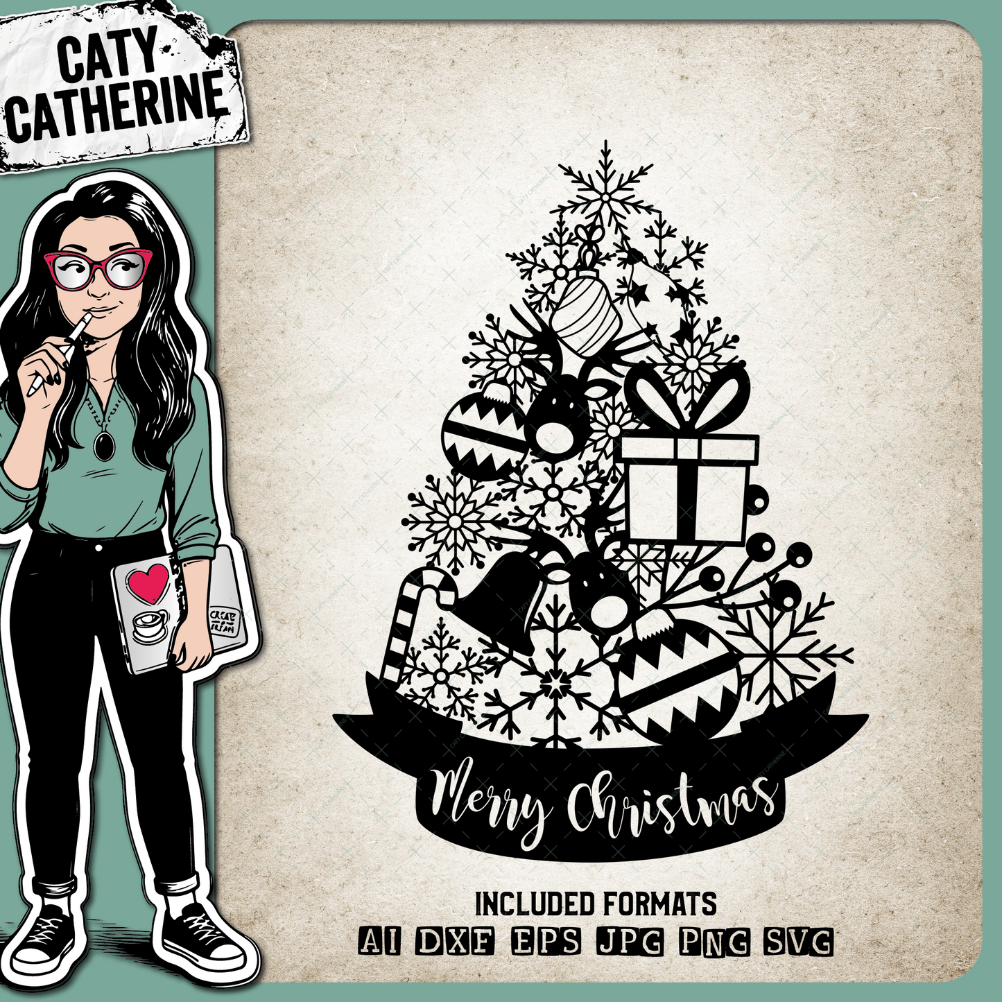 Merry Christmas – SVG Design by Caty Catherine