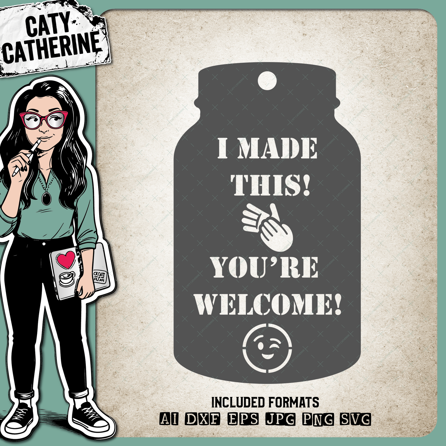 Home Made Baking Gift Tag I Made This! You're Welcome! – Gift Tags SVG Design by Caty Catherine