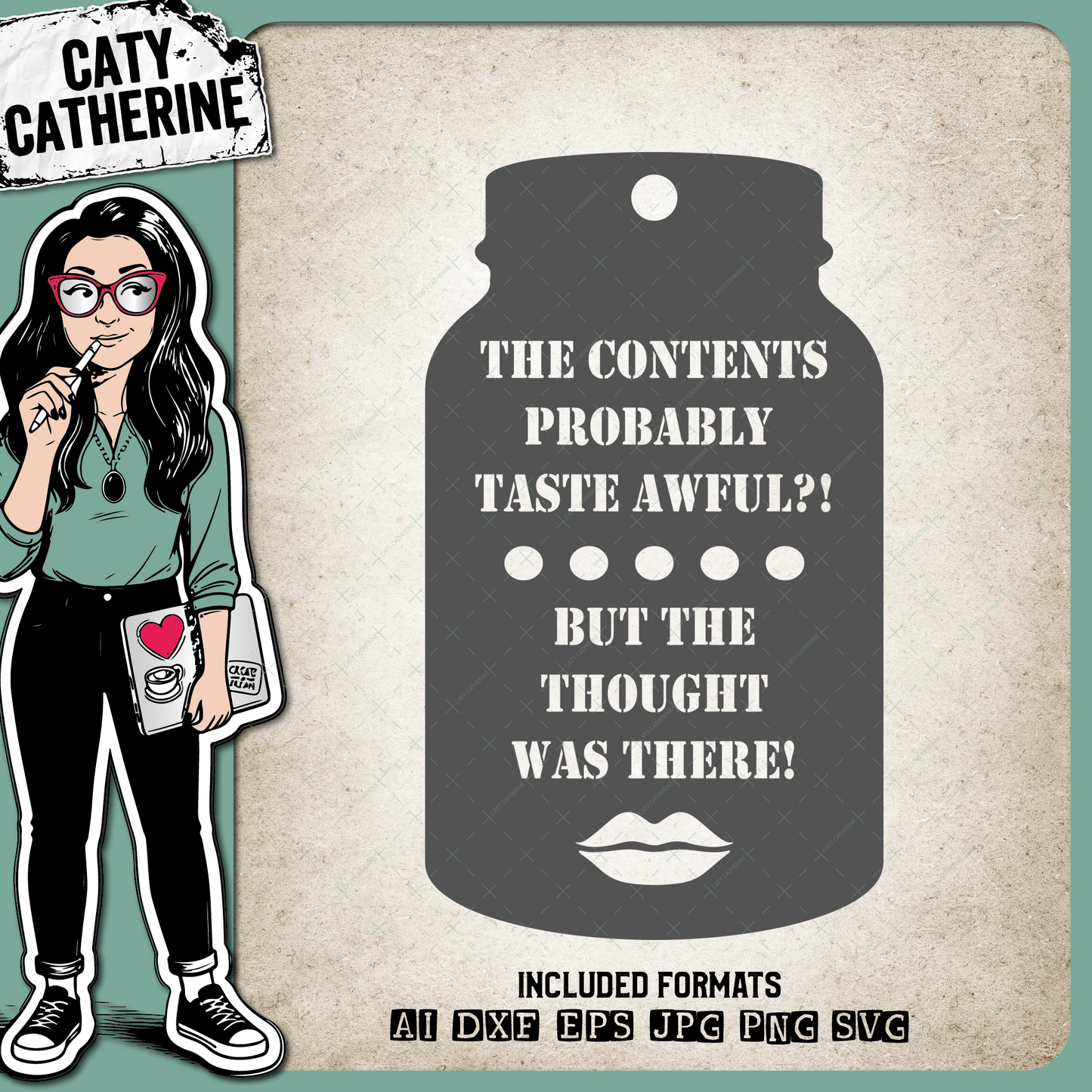 Home Made Baking Gift Tag The Contents Probably Taste Awful! But The Thought Was There! – Gift Tags SVG Design by Caty Catherine