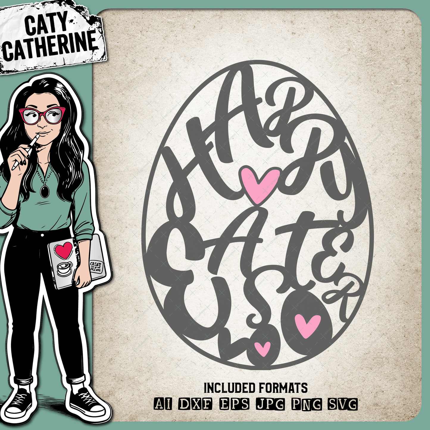 Happy Easter Egg – SVG Design by Caty Catherine