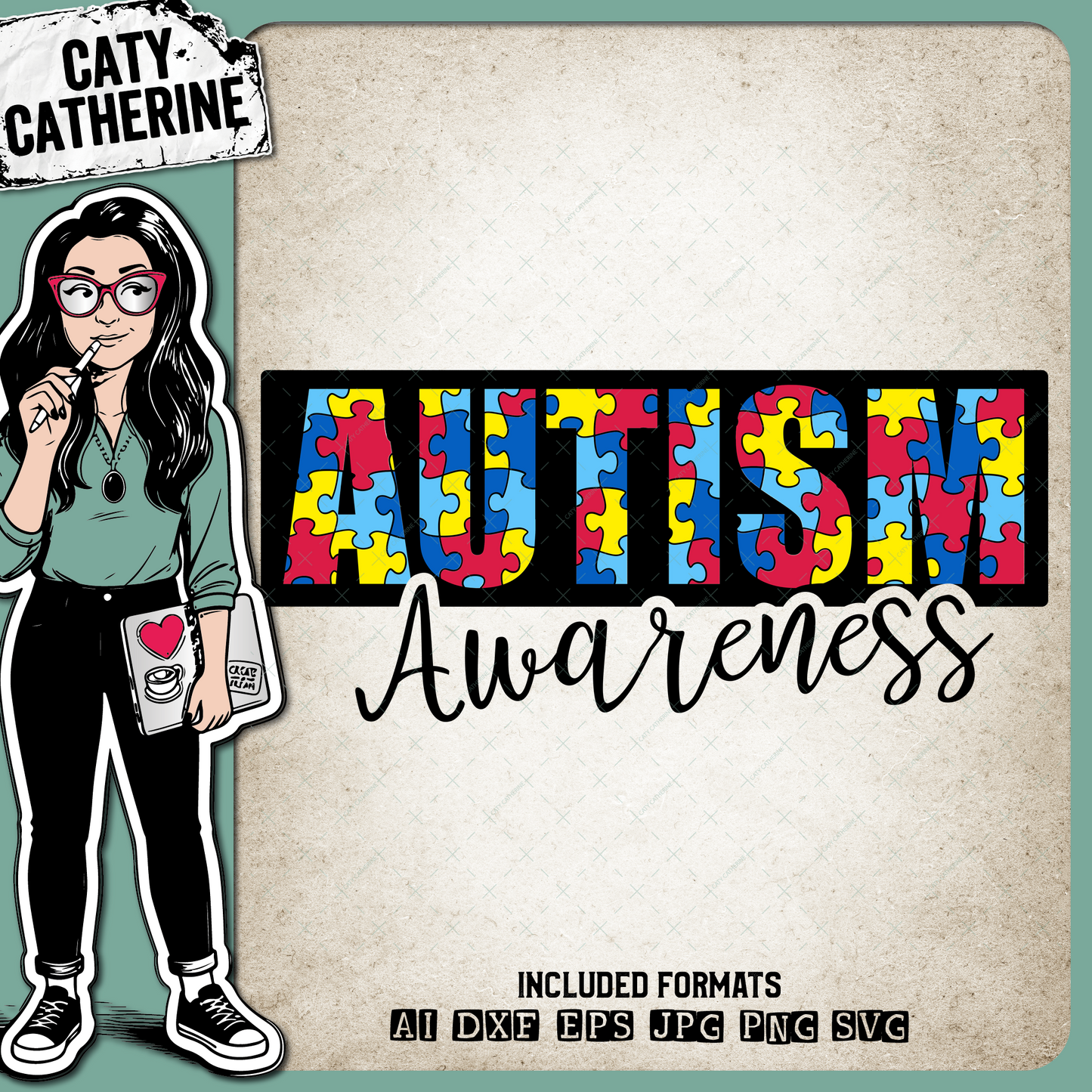 Autism Awareness Jigsaw Puzzle Autism Awareness – Health SVG Design by Caty Catherine