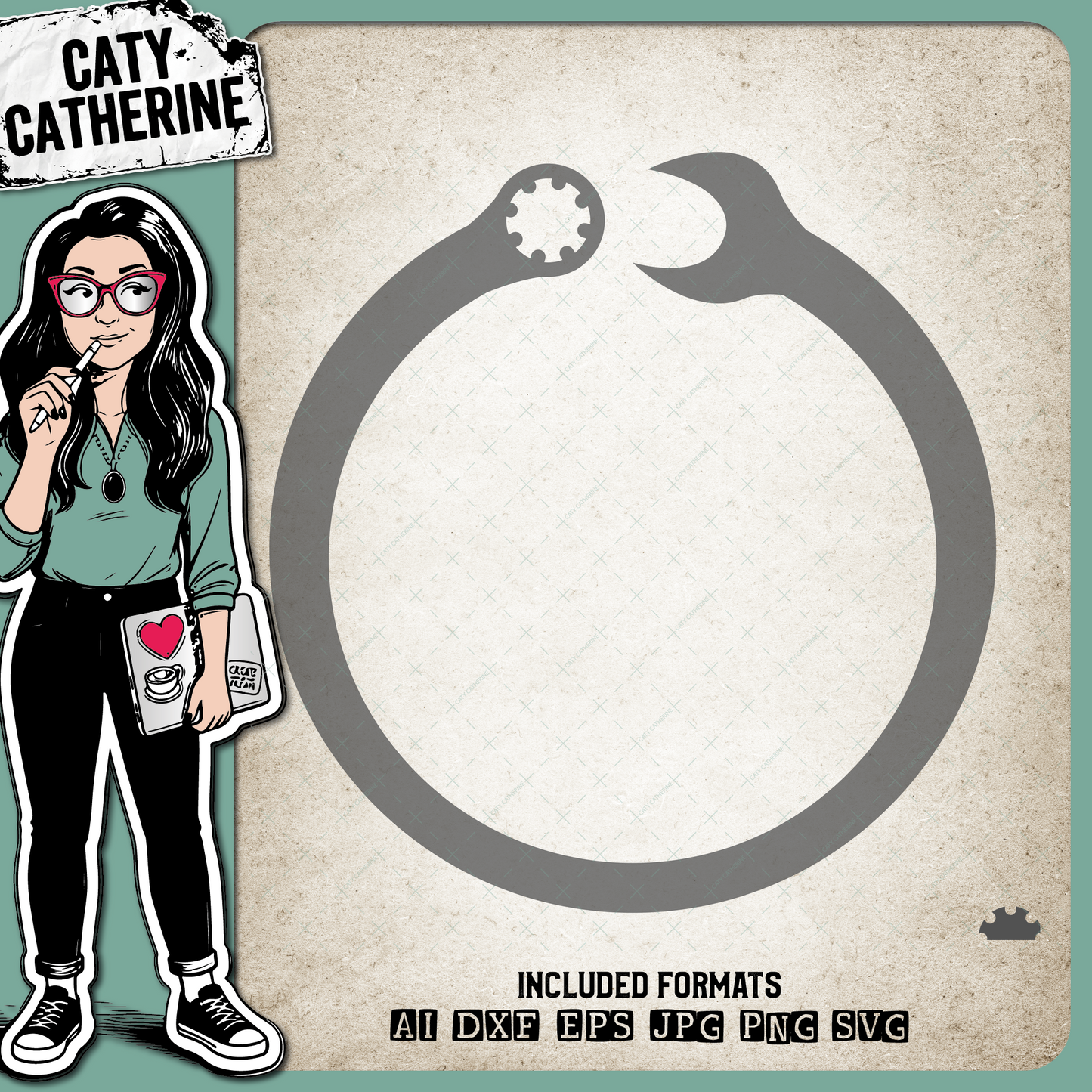 Spanner Ratchet Monogram Frame Father's Day – Occupations SVG Design by Caty Catherine