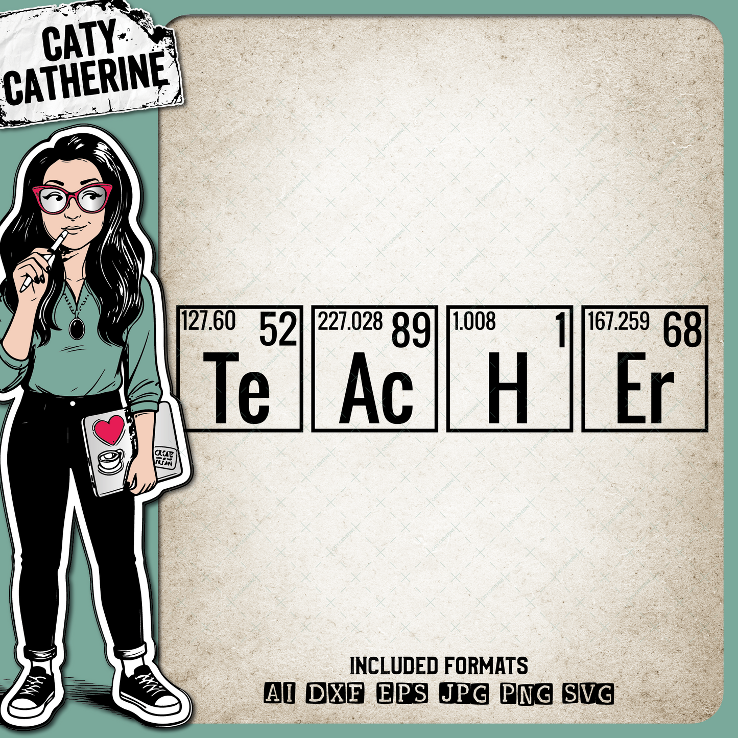 Periodic Table Teacher – Education SVG Design by Caty Catherine