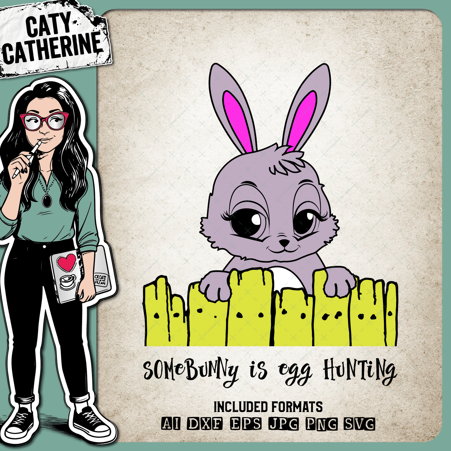 SomeBunny Is Egg Hunting Easter – SVG Design by Caty Catherine
