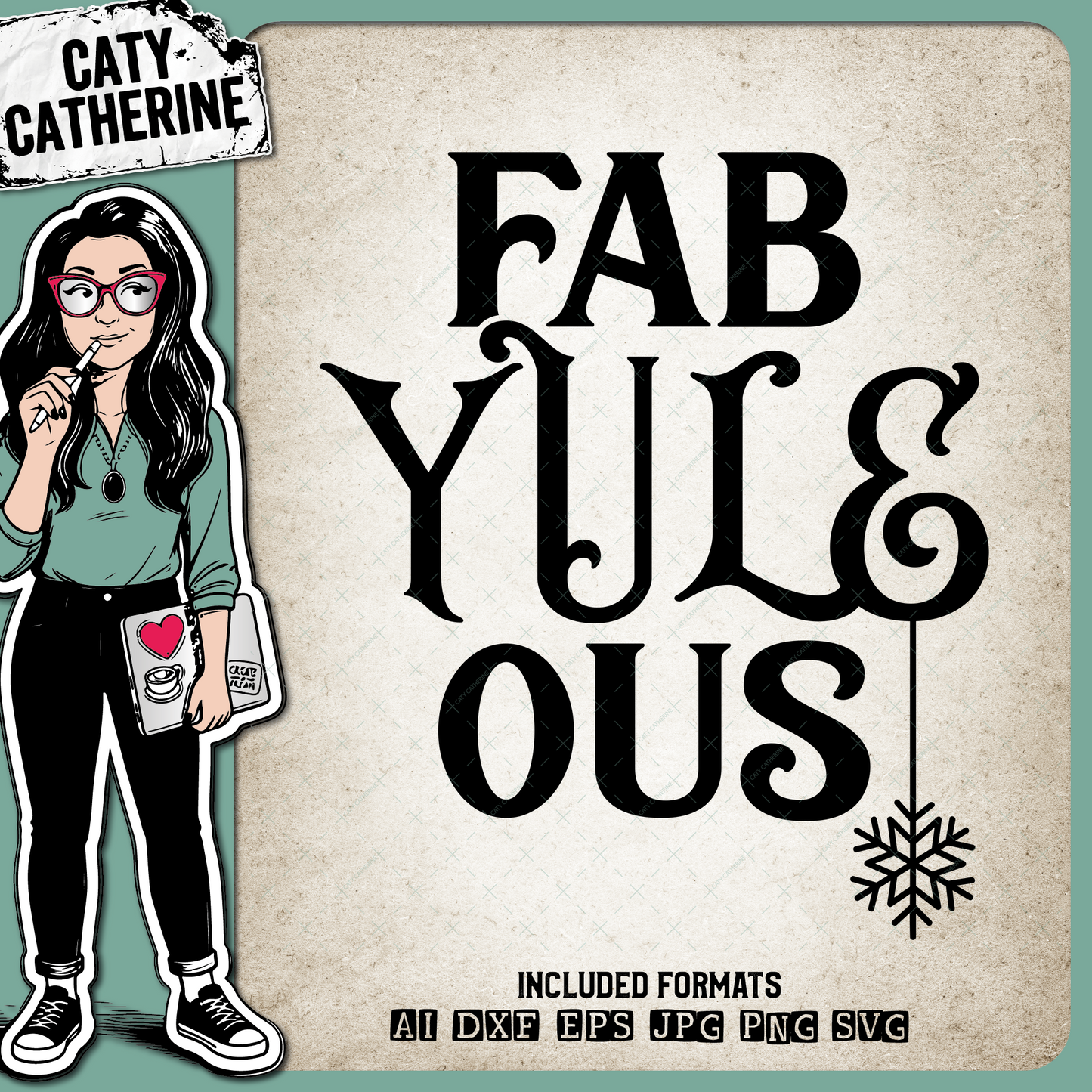 Fab Yule Ous Fabulous Christmas Jumper Design – SVG Design by Caty Catherine