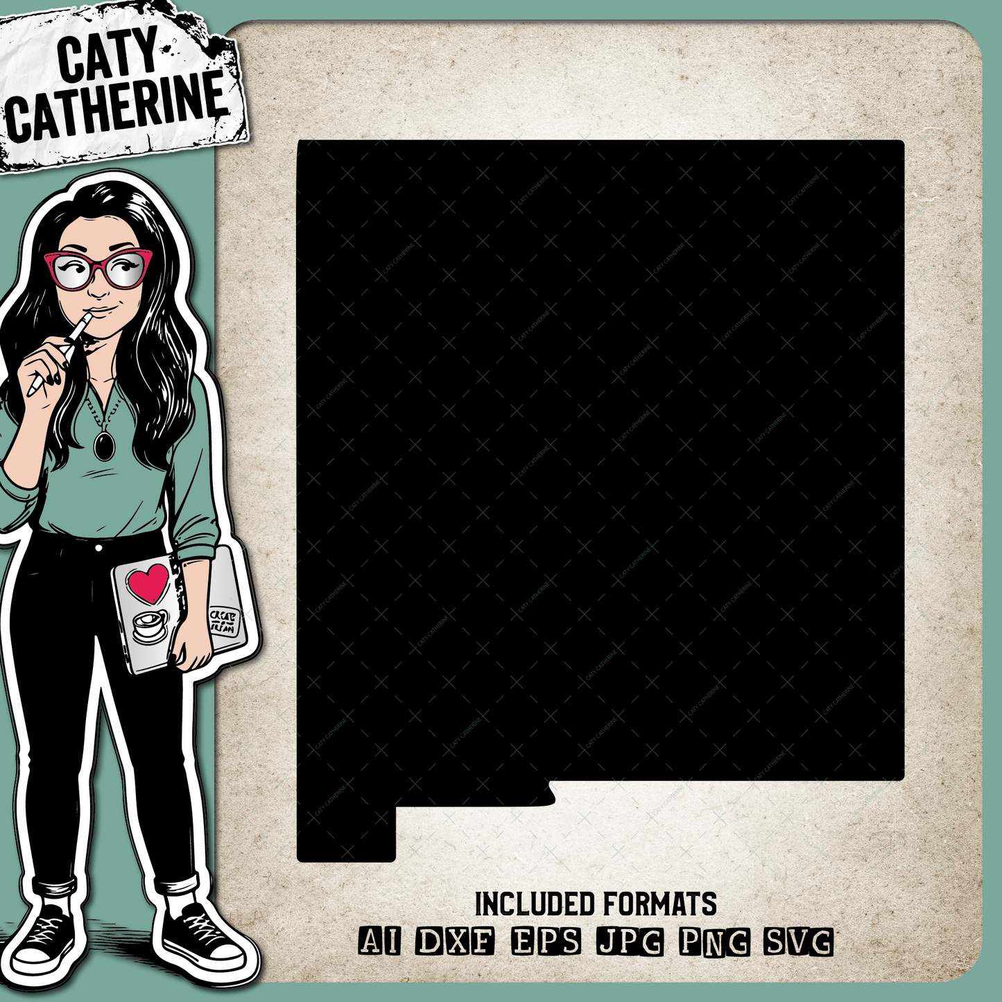 New Mexico Blank Template US State – Travel SVG Design by Caty Catherine