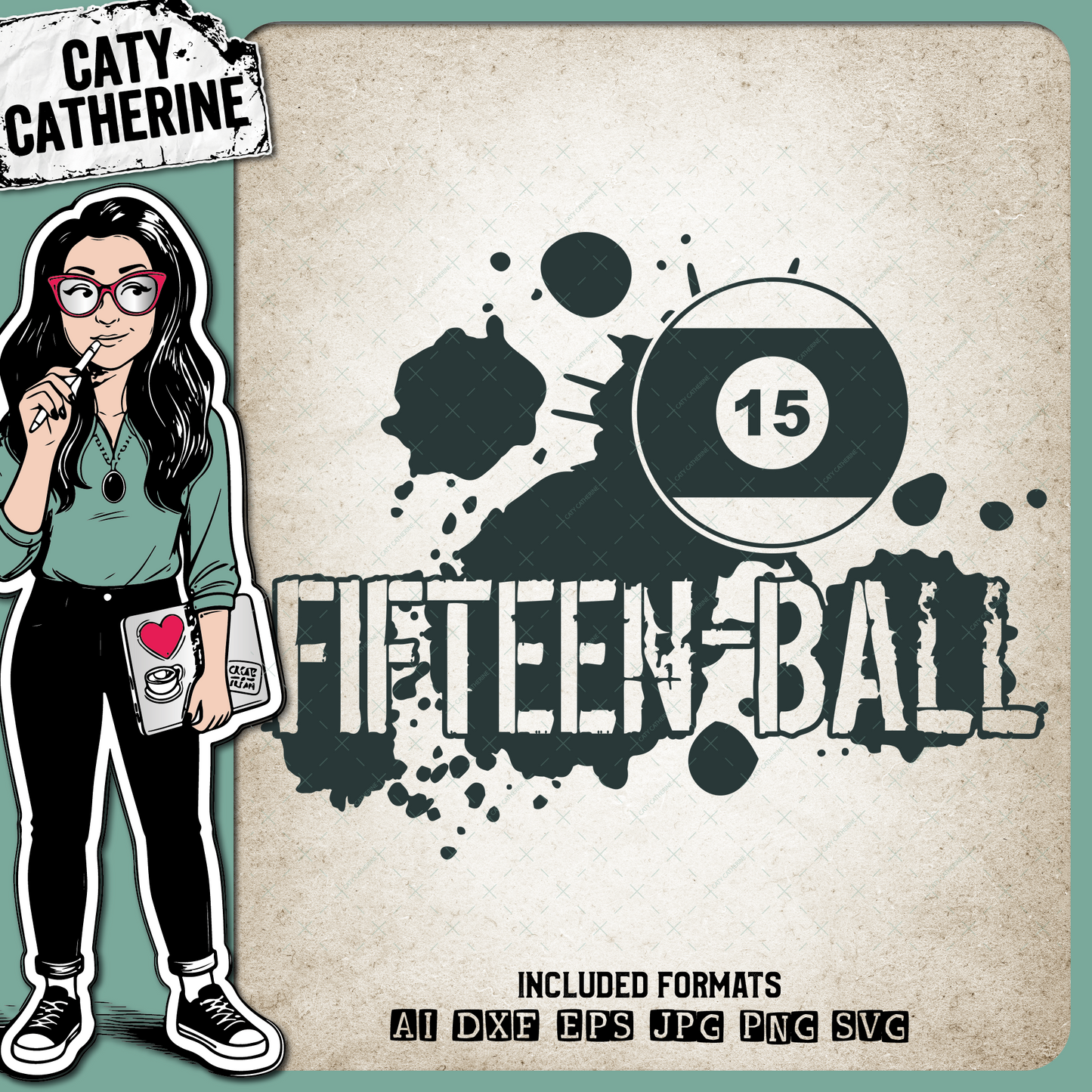 15 Ball Grunge Ink Splat Graffiti Sports Graphic – SVG Design by Caty Catherine