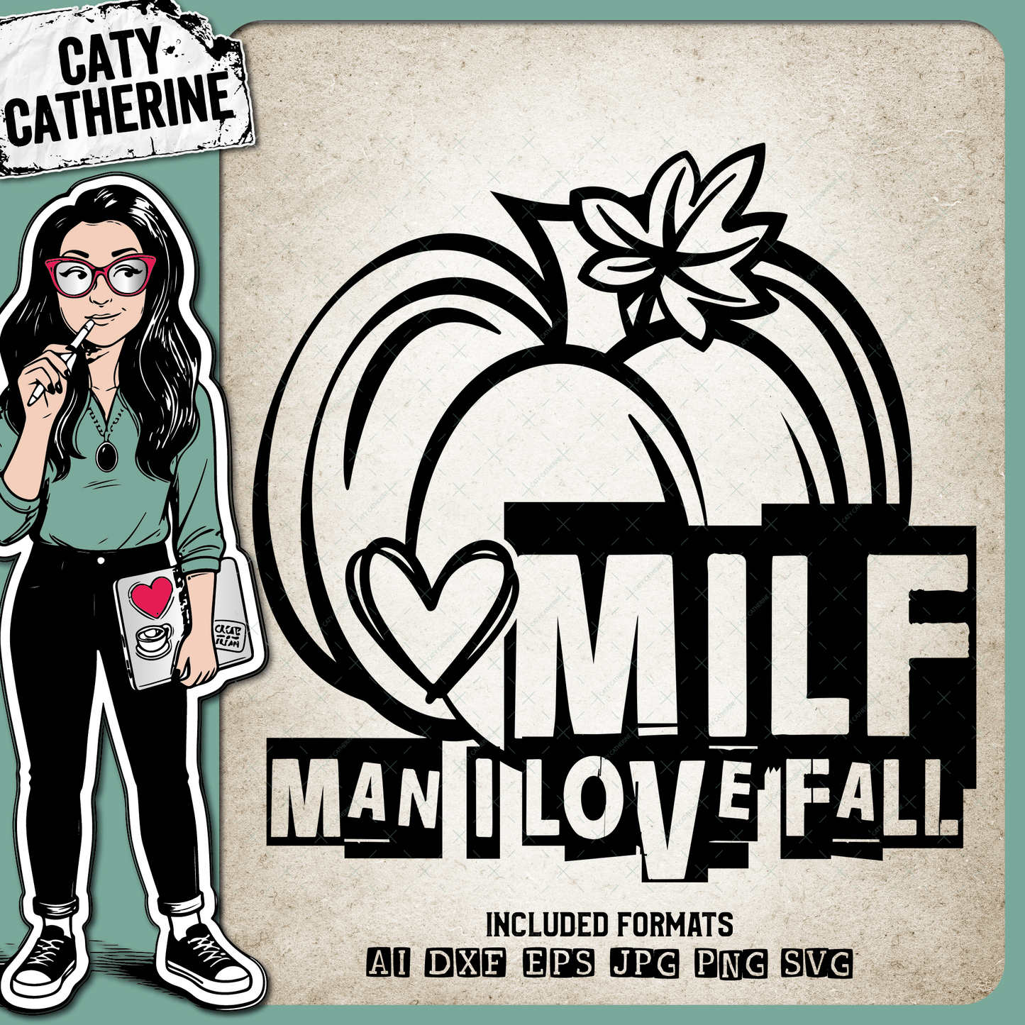 MILF Man I Love Fall Funny Seasonal Quote – SVG Design by Caty Catherine