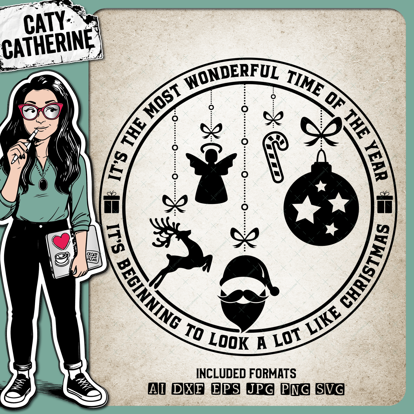 Christmas Quote Badge Logo – SVG Design by Caty Catherine