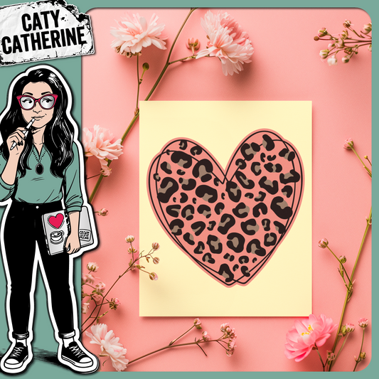 Leopard Print Love Heart – SVG Design by Caty Catherine