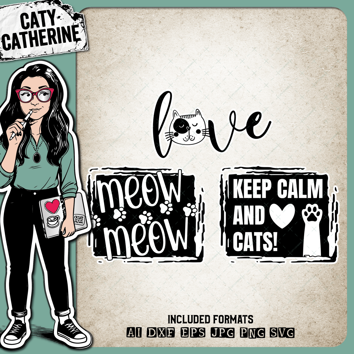 Cat Bundles – Pets & Animals SVG Design by Caty Catherine