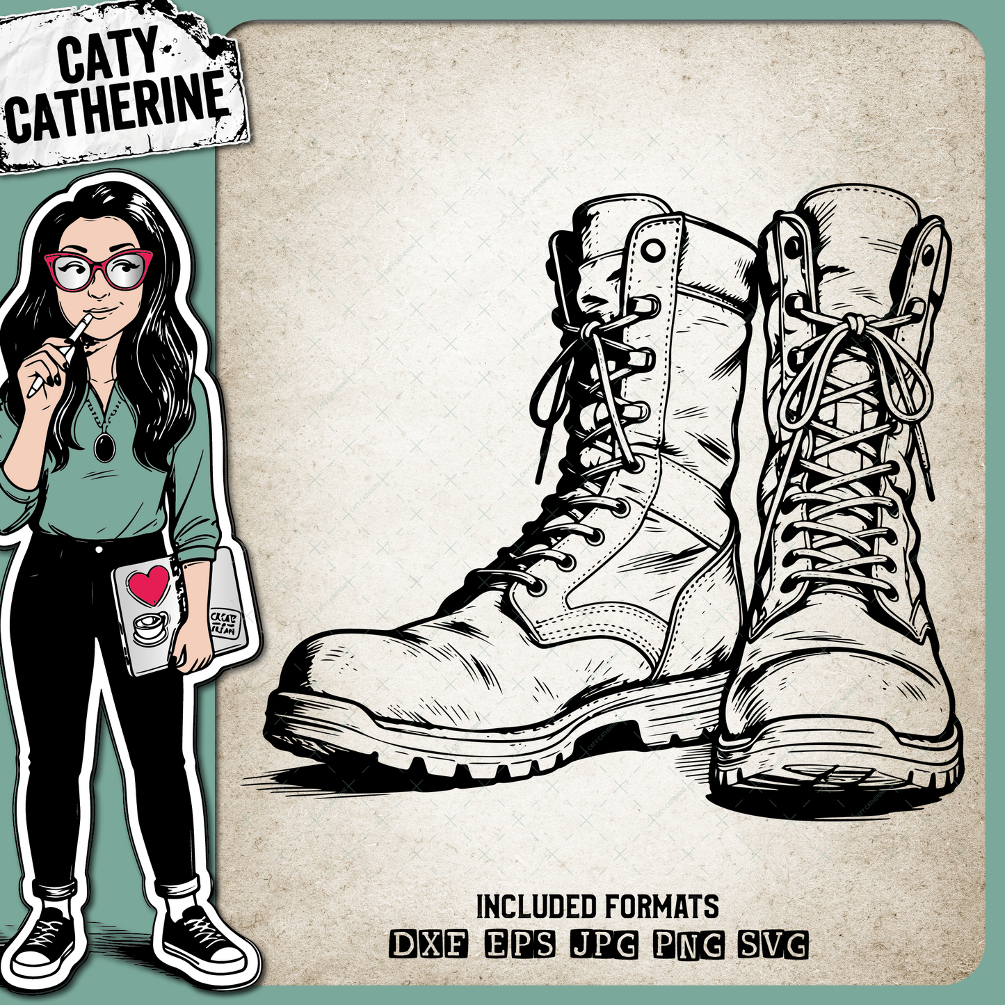 Military Boots – SVG Design by Caty Catherine