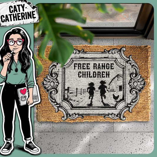 Free Range Children Farmhouse Sign – Babies & Kids SVG Design by Caty Catherine