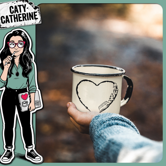 Camping Camper Van Adventure Love Heart – Outdoors SVG Design by Caty Catherine