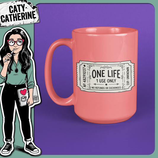 One Life Ticket Vintage Quote Design – Quotes & Sayings SVG Design by Caty Catherine