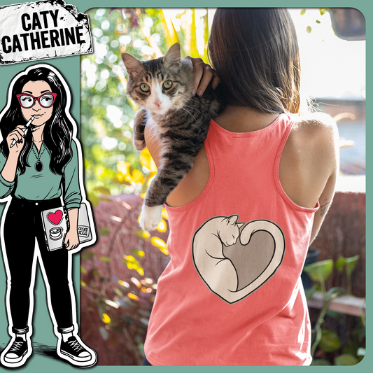 Cat Heart Cat Lover Silhouette Love Design – Pets & Animals SVG Design by Caty Catherine