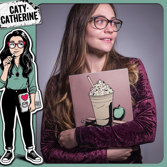 Teacher Appreciation Frappuccino with Stationary and Apple – Occupations SVG Design by Caty Catherine
