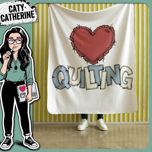 Quilting Heart Patchwork Letters – Crafting SVG Design by Caty Catherine