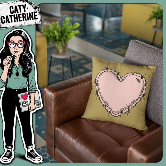 Pink Quilted Heart Patch – Crafting SVG Design by Caty Catherine