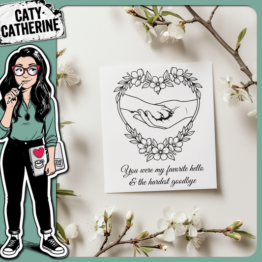 Floral Wreath Holding Hands Dog Paw Landscape – Pets & Animals SVG Design by Caty Catherine