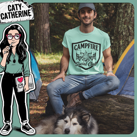 Campfire Social Club Camping Adventure – Travel SVG Design by Caty Catherine