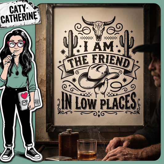 I Am The Friend In Low Places – Western SVG Design by Caty Catherine