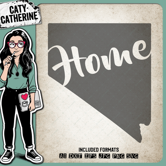 Nevada US State HOME – Travel SVG Design by Caty Catherine