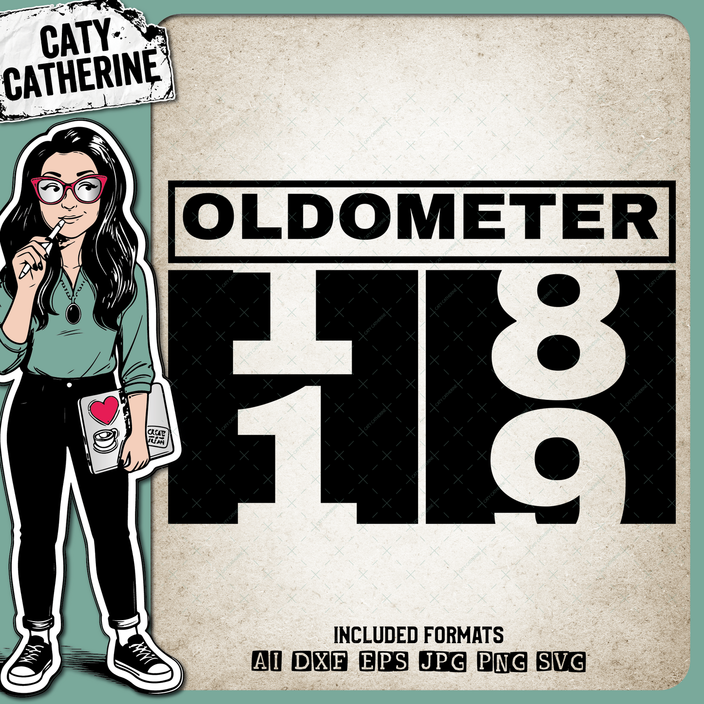 19 Nineteen Oldometer Legal Age Canada – Birthday SVG Design by Caty Catherine