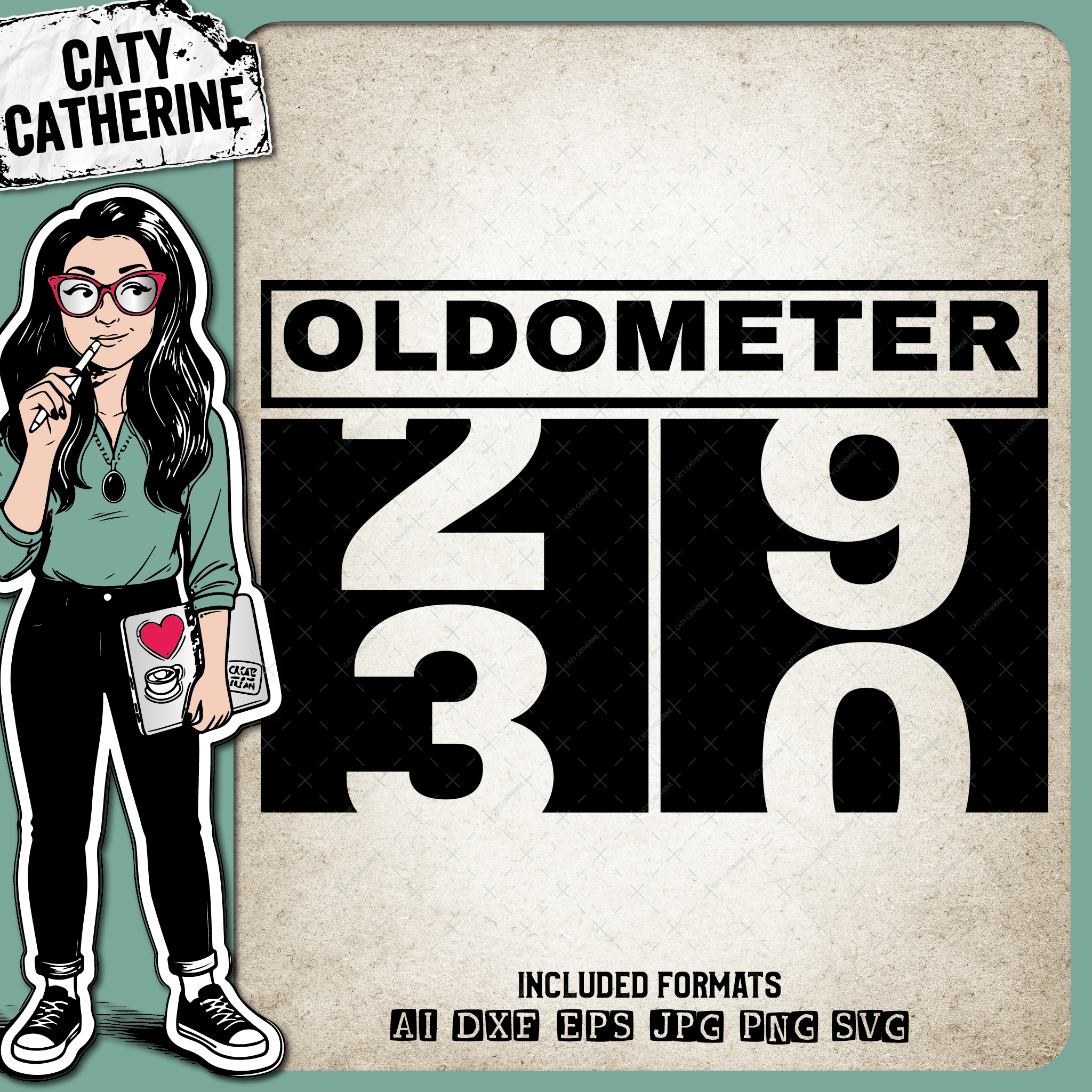 30 Thirty Thirtieth Oldometer – Birthday SVG Design by Caty Catherine