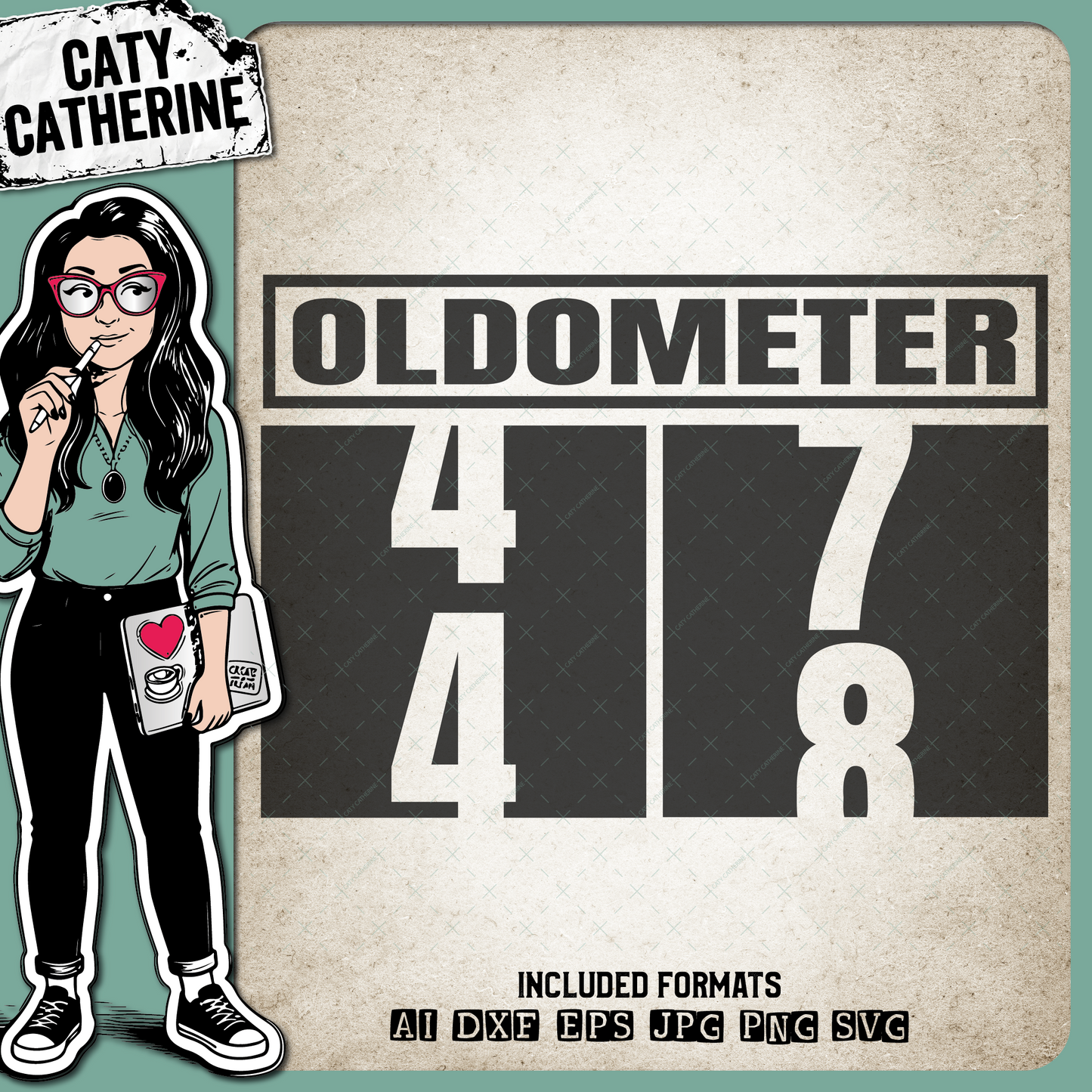 48 Forty Eight Eighth Oldometer – Birthday SVG Design by Caty Catherine