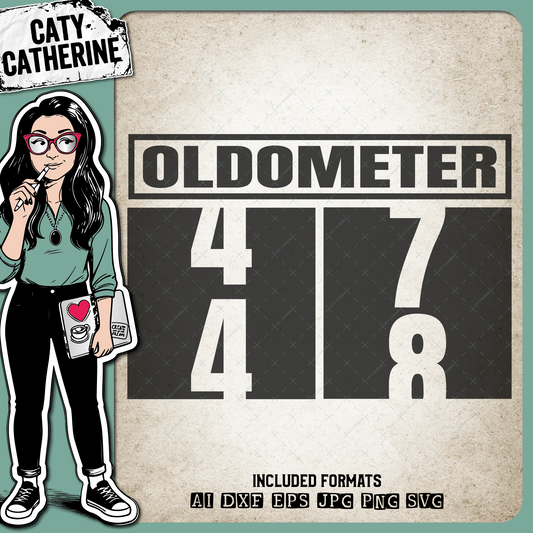 48 Forty Eight Eighth Oldometer – Birthday SVG Design by Caty Catherine