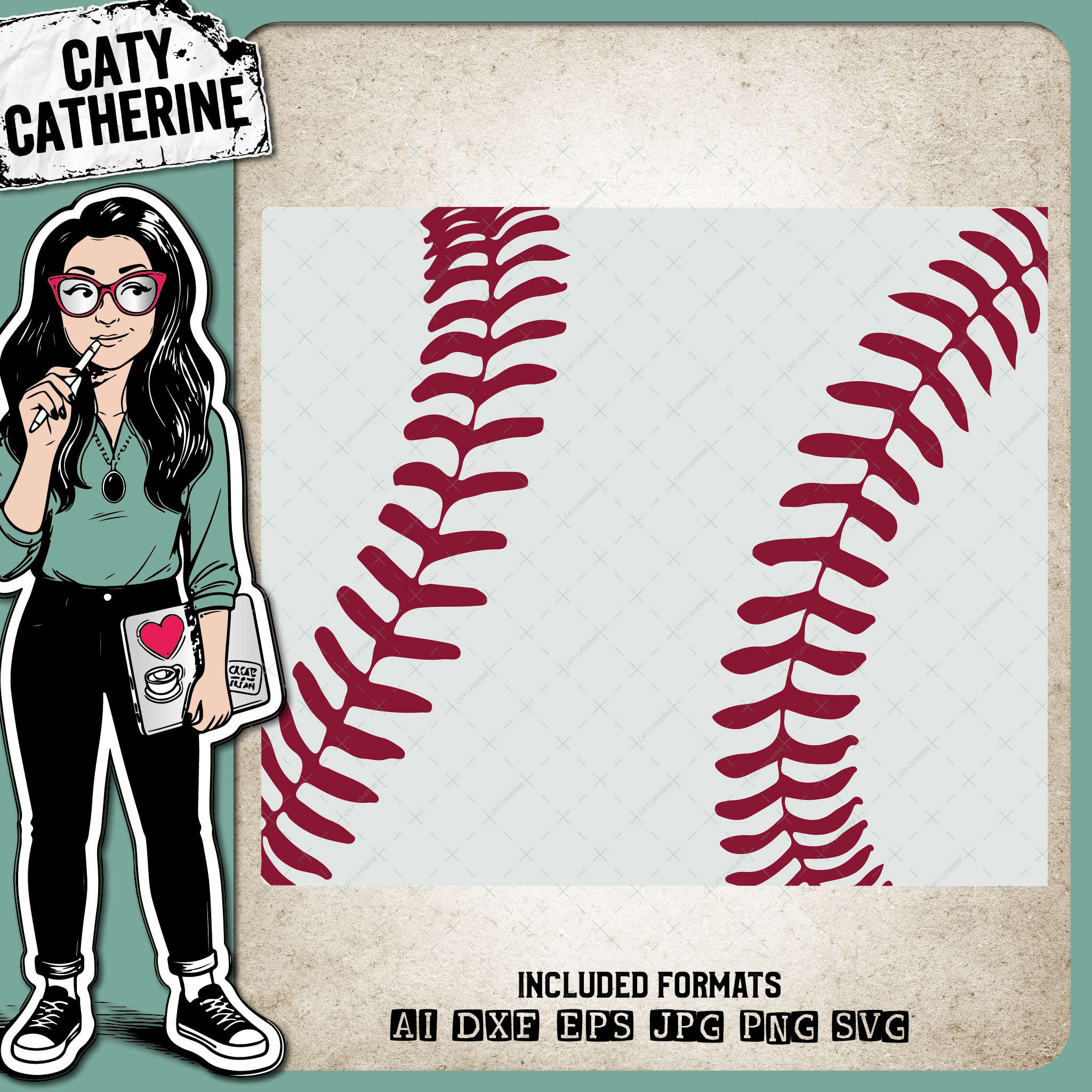 Colorado US State Baseball Stitches – Travel SVG Design by Caty Catherine