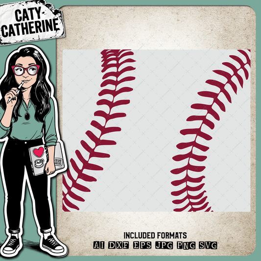Colorado US State Baseball Stitches – Travel SVG Design by Caty Catherine