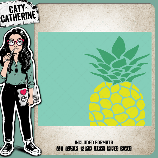 Wyoming US State Pineapple Summer – Travel SVG Design by Caty Catherine