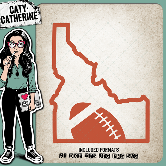 Idaho US State American Football NFL – Travel SVG Design by Caty Catherine