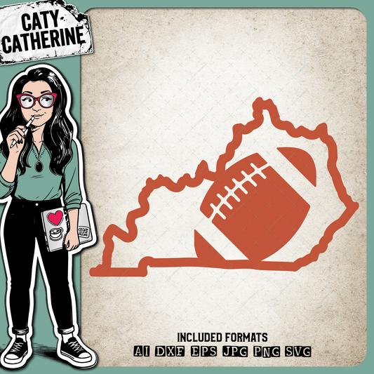 Kentucky US State American Football NFL – Travel SVG Design by Caty Catherine