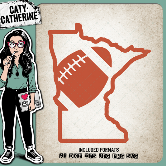 Minnesota US State American Football NFL – Travel SVG Design by Caty Catherine