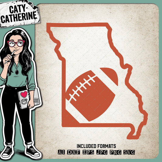 Missouri US State American Football NFL – Travel SVG Design by Caty Catherine