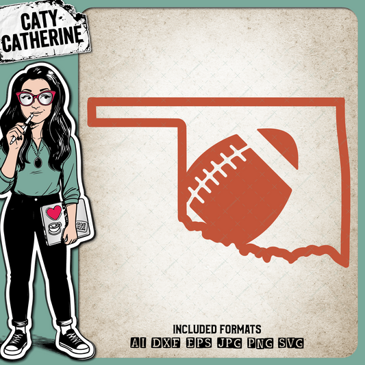 Oklahoma US State American Football NFL – Travel SVG Design by Caty Catherine