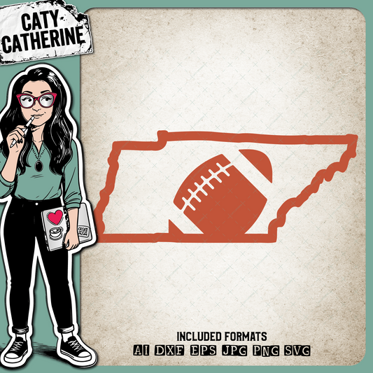 Tennessee US State American Football NFL – Travel SVG Design by Caty Catherine