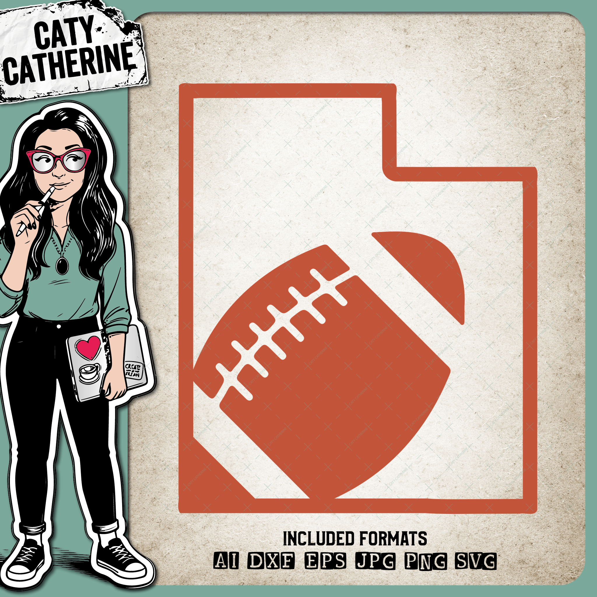 Utah US State American Football NFL – Travel SVG Design by Caty Catherine