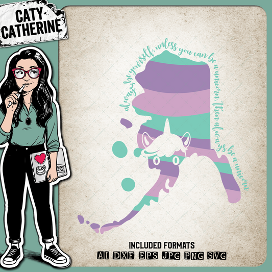 Alaska US State Always Be A Unicorn – Travel SVG Design by Caty Catherine