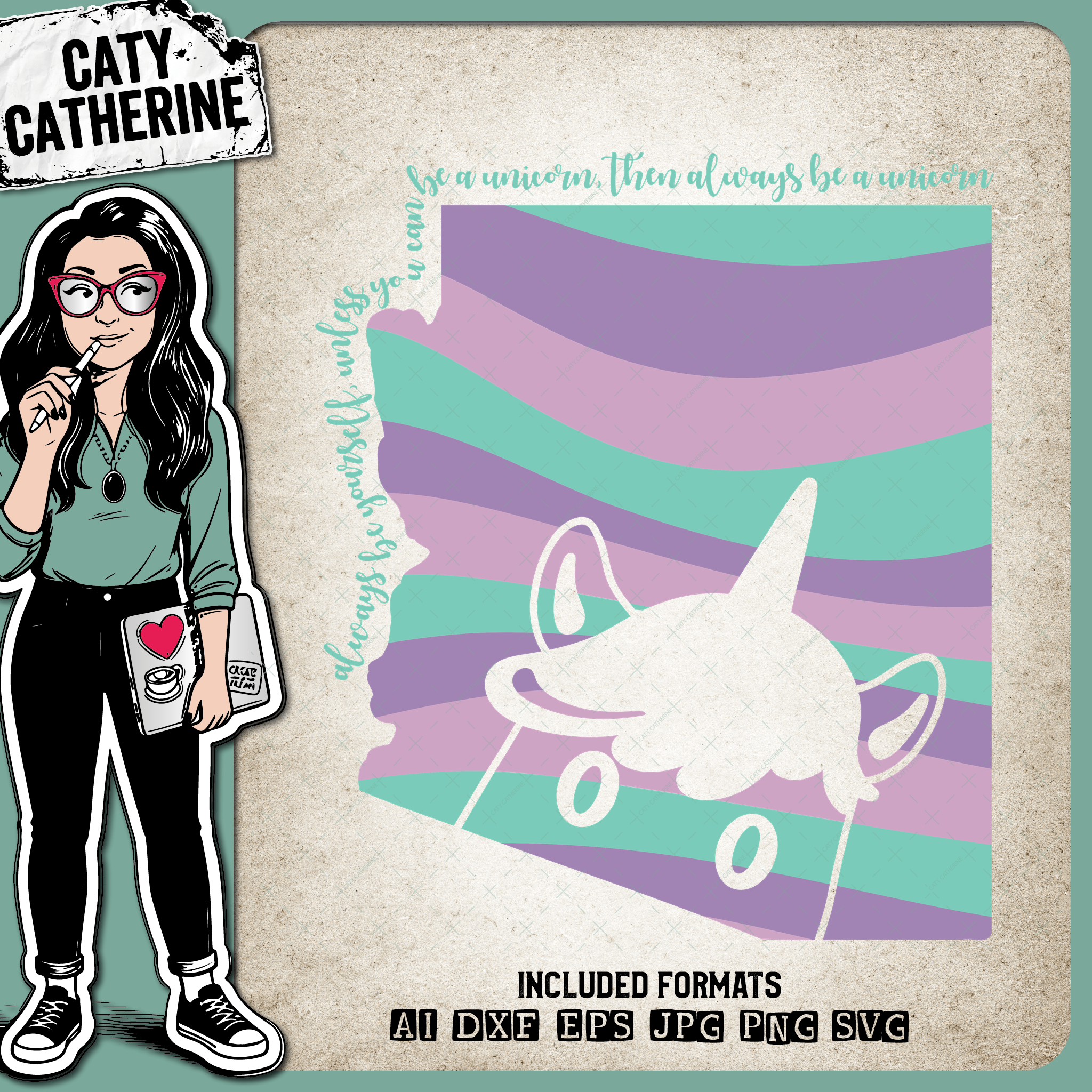 Arizona US State Always Be A Unicorn – Travel SVG Design by Caty Catherine