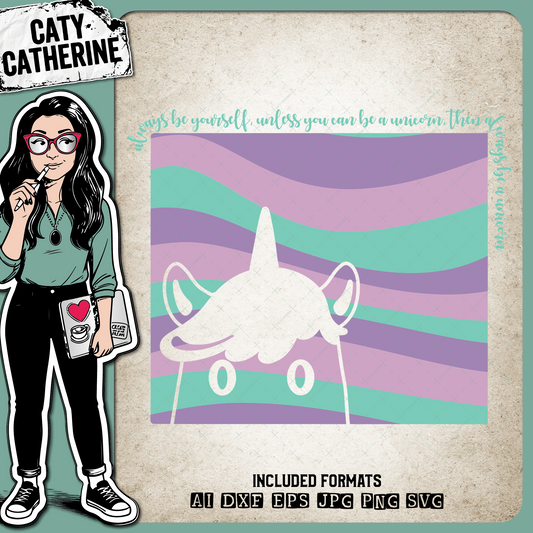 Colorado US State Always Be A Unicorn – Travel SVG Design by Caty Catherine