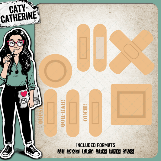 Plasters Band Aids First Aid Nurse Nursing – Occupations SVG Design by Caty Catherine