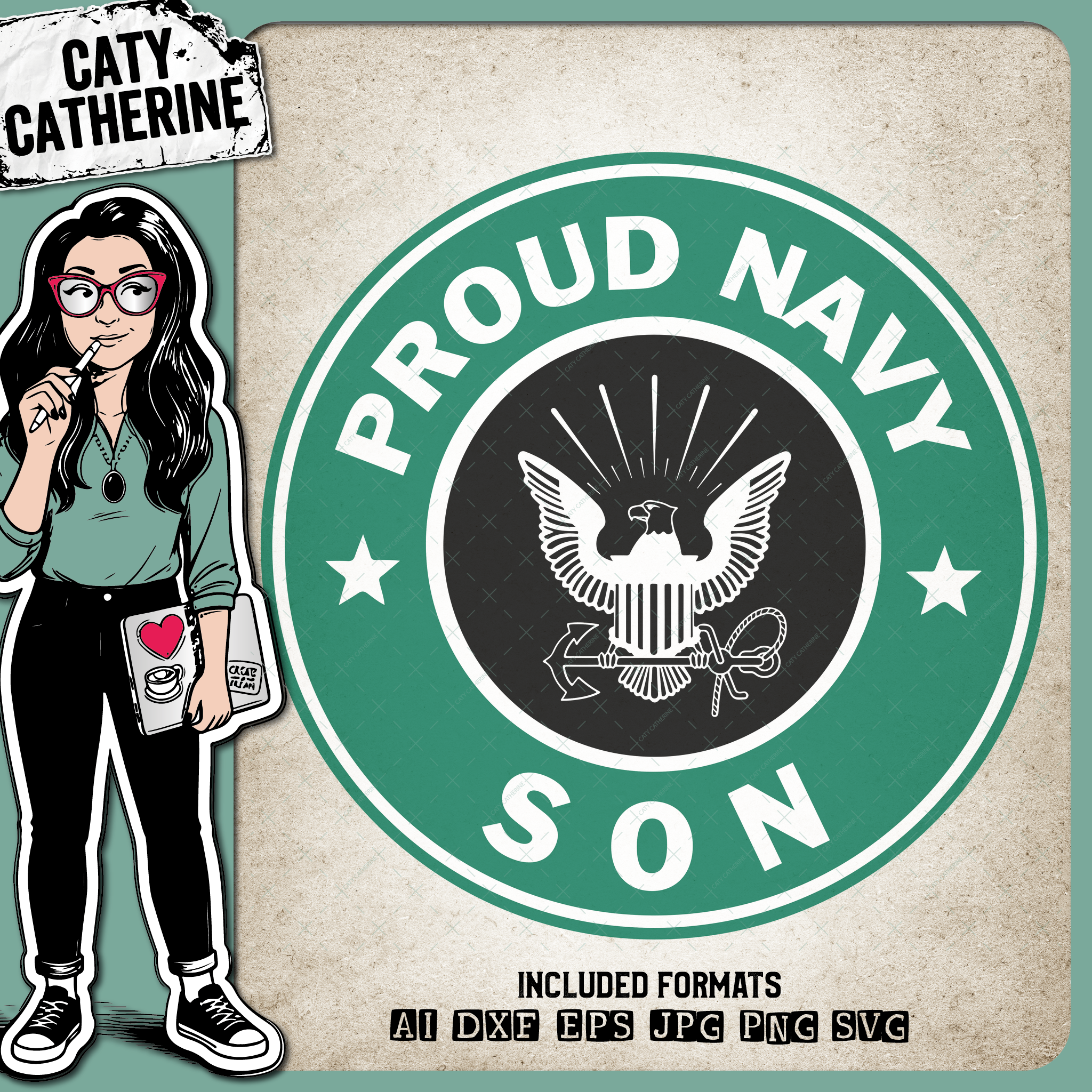 Proud Navy Son Military – SVG Design by Caty Catherine