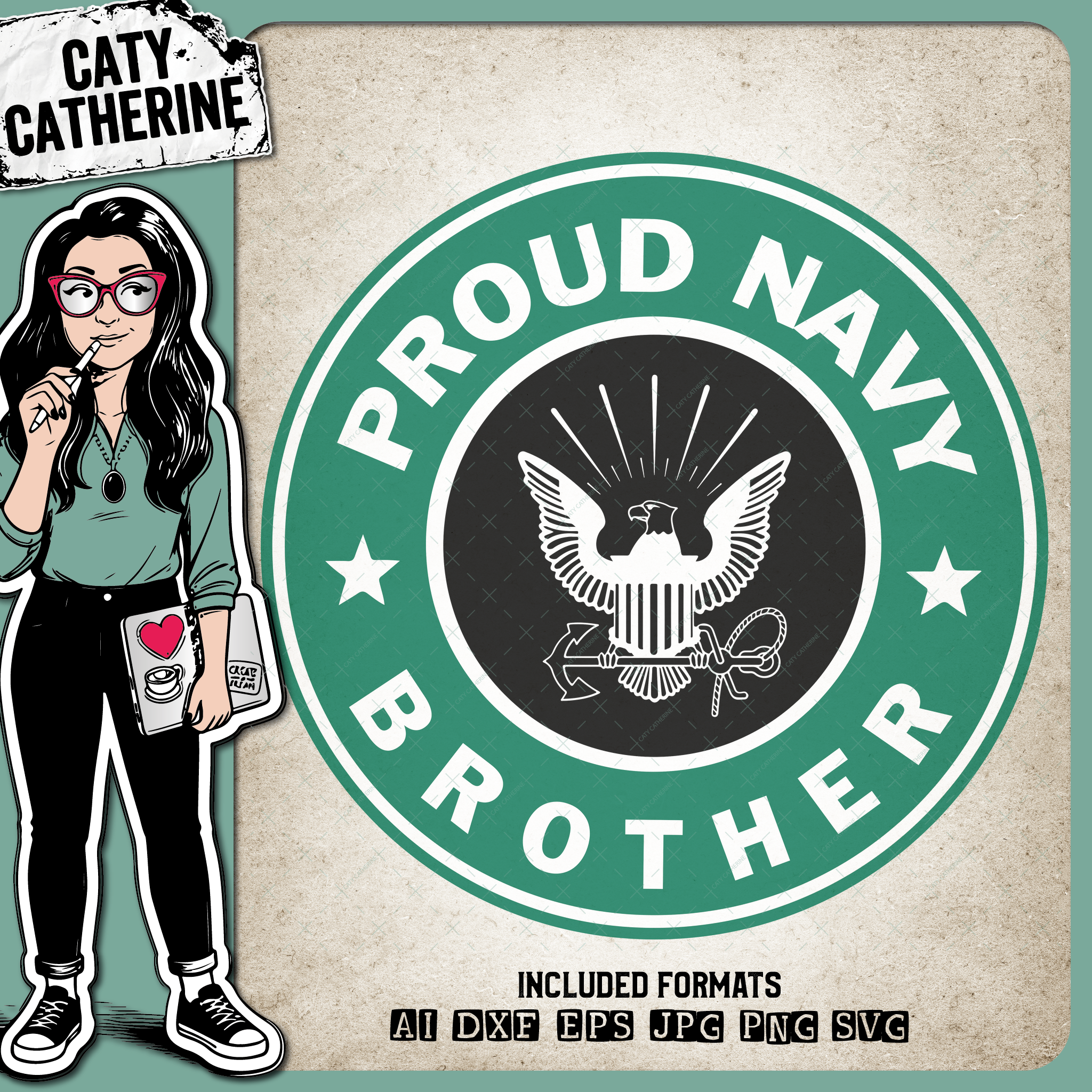 Proud Navy Brother Military – SVG Design by Caty Catherine