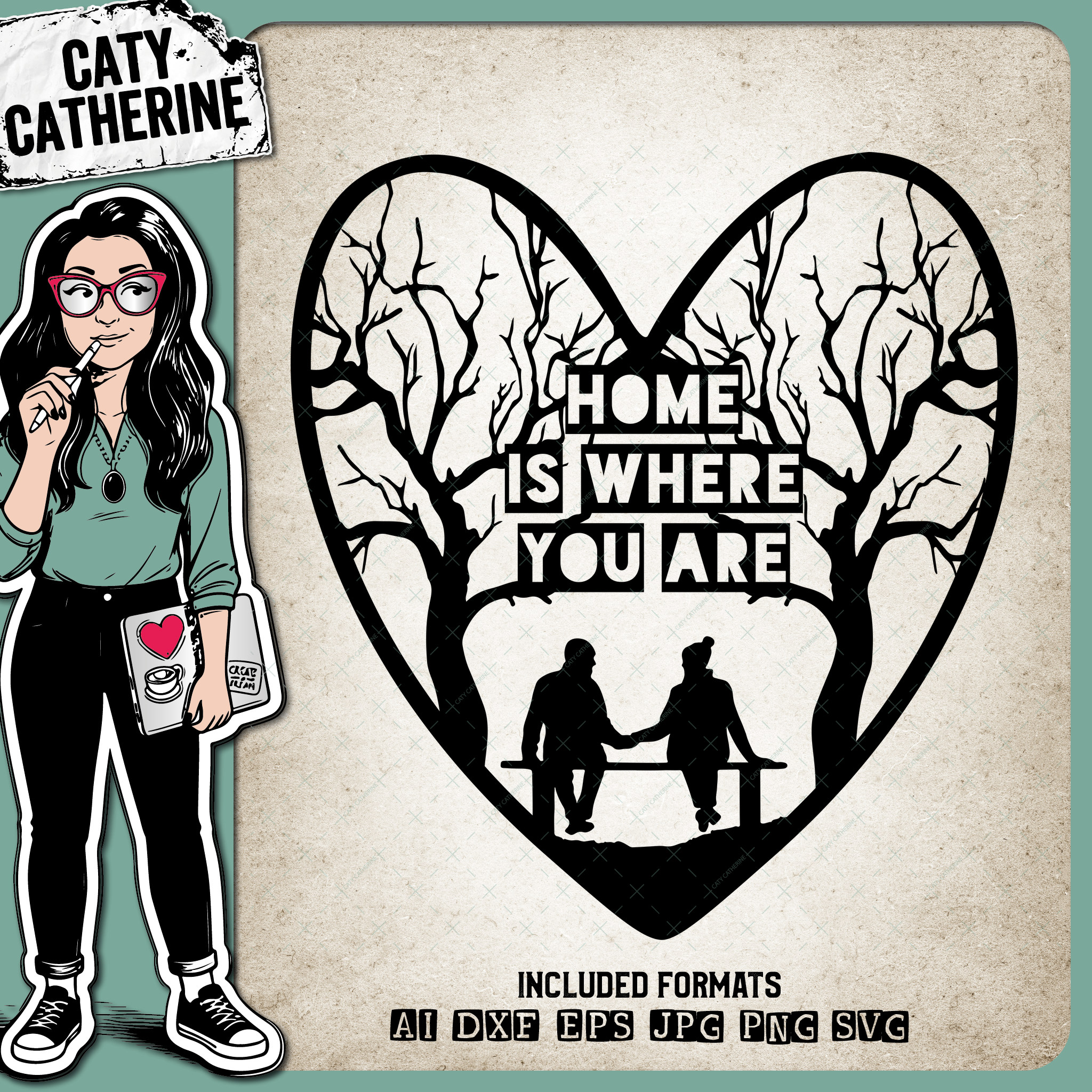 Home Is Where You Are – Quotes & Sayings SVG Design by Caty Catherine