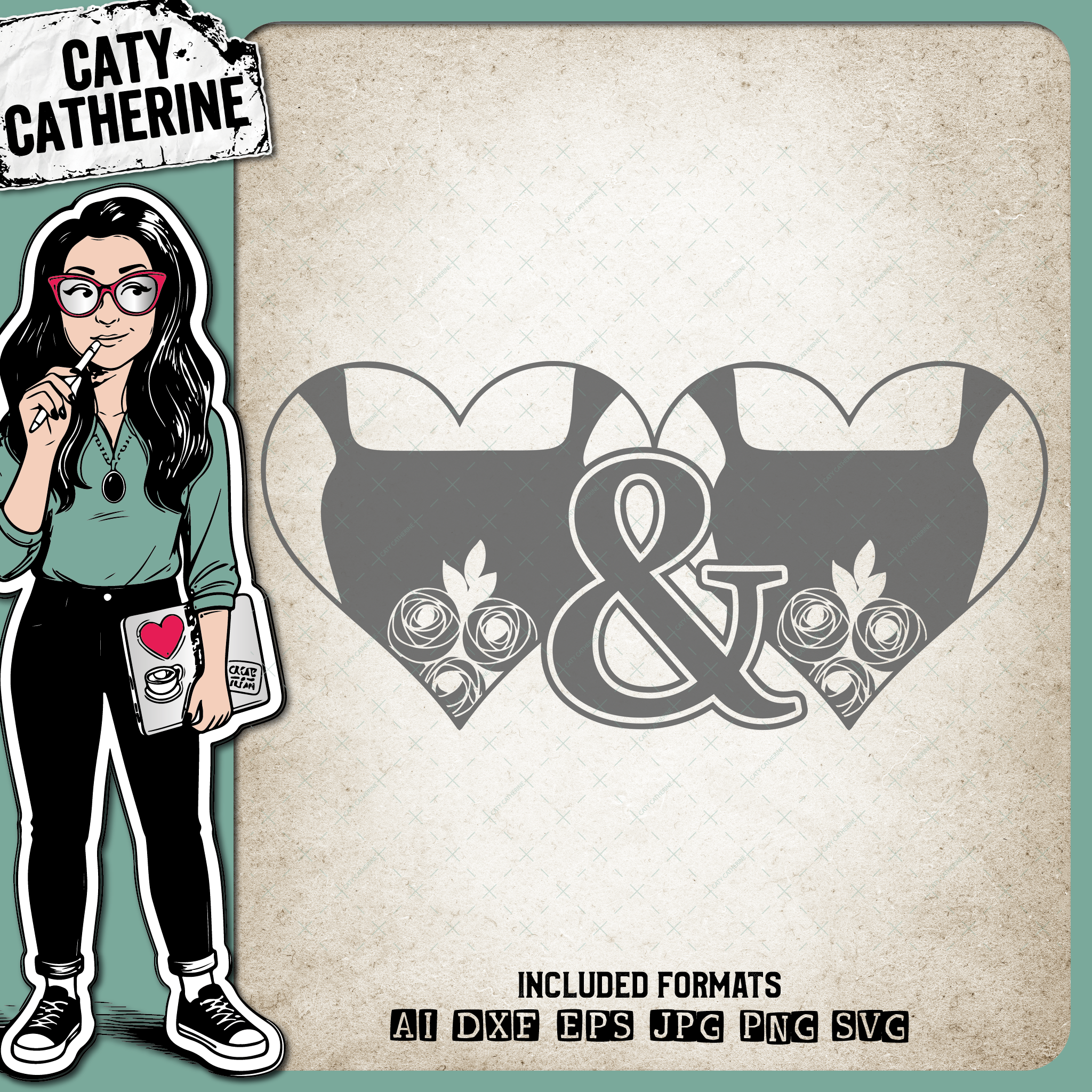 Mrs & Mrs Bride & Bride Wedding – SVG Design by Caty Catherine