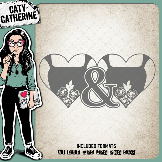 Mrs & Mrs Bride & Bride Wedding – SVG Design by Caty Catherine